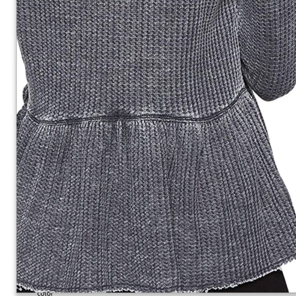 William Rast, Waffle Knit Long Sleeve, Gray, Small - Picture 5 of 10